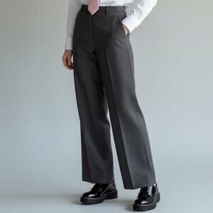 Roberto Avolio dark gray wool flat front trousers Sz 28 minimalist tailoredcore